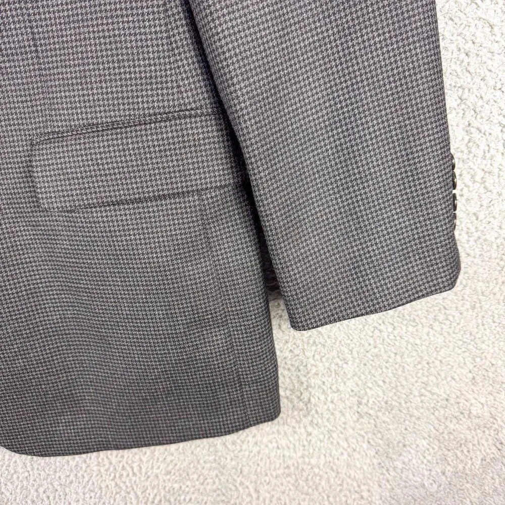 VTG Brooks Brothers 346 Blazer Mens 46L Gray Worsted Wool Office Casual‎ Wedding